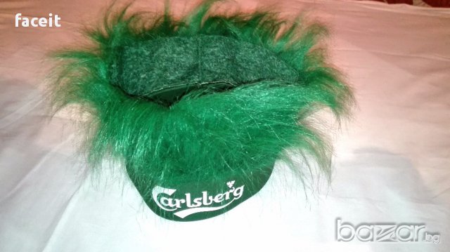 Фенска шапка-коса Carlsberg от Евро 2016 - Франция, снимка 5 - Шапки - 16292994