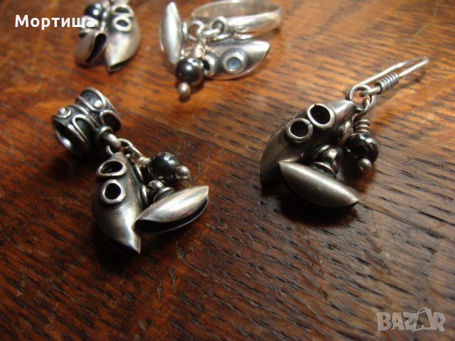  сребърен комплект с хематит разпродажба, снимка 5 - Бижутерийни комплекти - 22250838