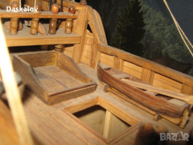 Продавам дървен макет на кораб-Санта Мария, снимка 5 - Декорация за дома - 26142472