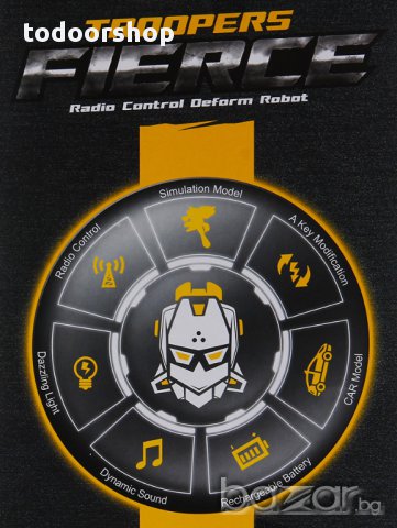 JIA QI Радио управляем трансформиращ се робот 2.4G Trooper Fierce, снимка 4 - Коли, камиони, мотори, писти - 13370607