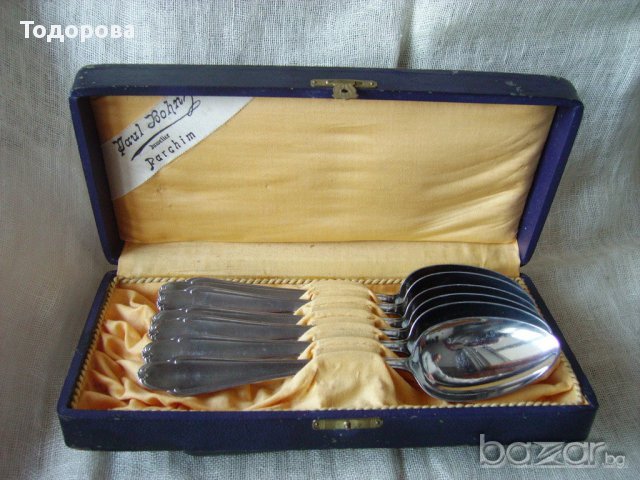 Старинен комплект райх прибори в кутия, снимка 4 - Антикварни и старинни предмети - 16632128
