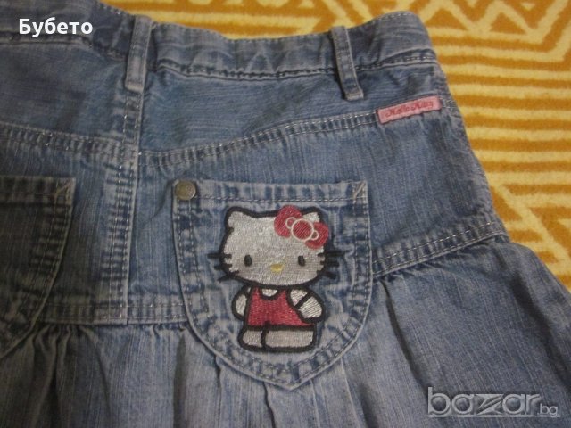 Дънкова  пола с Kitty, снимка 6 - Детски рокли и поли - 20961595