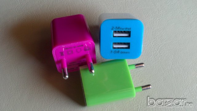 Адаптер 220в. - 5в. зарядно + 3m Micro USB Data Sync дата кабел micro USB към USB 2.0, снимка 1 - USB кабели - 8066307