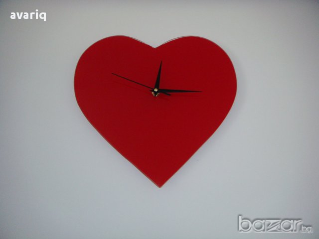 Отстъпка от78 лв-стенен часовник сърце. Подарък за Свети Валентин , снимка 2 - Стенни часовници - 13432552