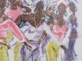  Танцуващи жени-картина с маслени бои, снимка 5
