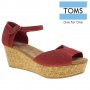 ПРОМО 🍊 TOMS 36 и 37 номер 🍊 Дамски сандали от ест. велур с 3/6 см платформа нови с кутия, снимка 10