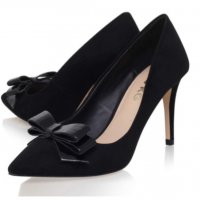 Елегантни черни велурени обувки Kurt Geiger номер 37 и номер 40, снимка 11 - Дамски обувки на ток - 24280076