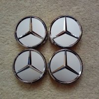 Капачки за джанти Мерцедес Mercedes 75 мм Тъмно сини и Сиви., снимка 1 - Аксесоари и консумативи - 23320130