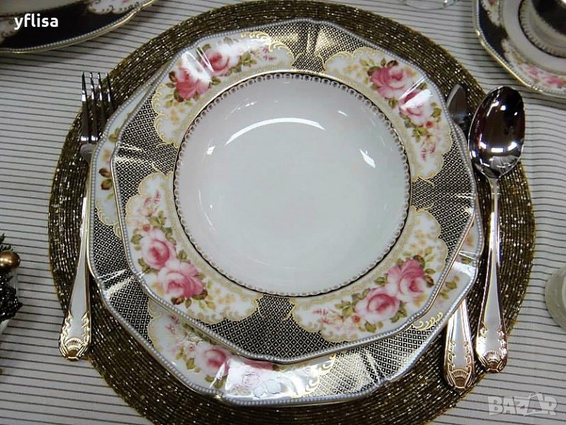 ЛУКСОЗЕН СЕРВИЗ ЗА ХРАНЕНЕ КОСТЕН ПОРЦЕЛАН  "БАРОК", снимка 1