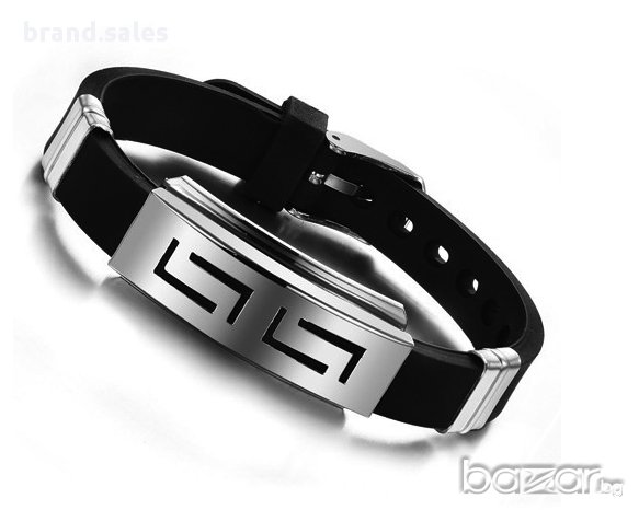 Гривна от медицинска стомана и силикон модел 3, снимка 1