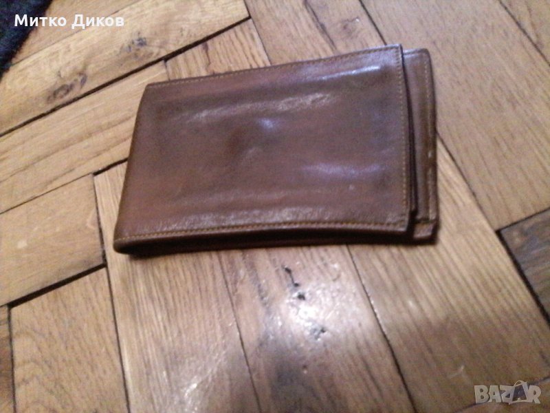 Портфейл светло кафяв 135х85 естествена кожа, снимка 1