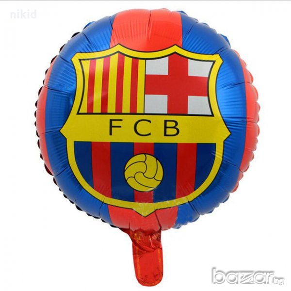 FCB ФК Барселона футболен отбор шампионска лига балон фолио фолиев хелий или въздух, снимка 1