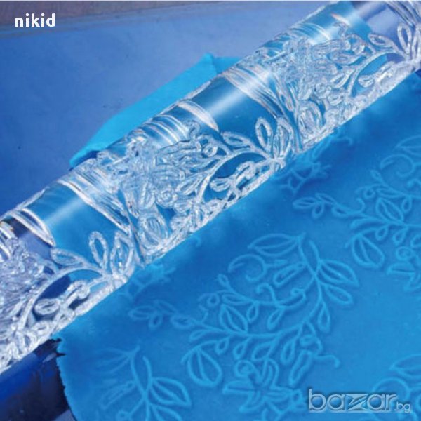 цветя Прозрачна релефна текстурна точилка за фондан украса торта сладки, снимка 1