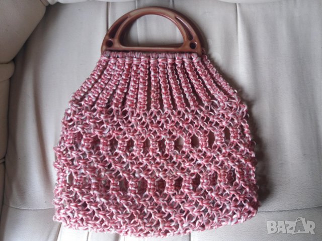Стара пазарска торба  ръчно плетена!, снимка 1 - Други ценни предмети - 24474938
