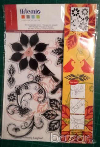 Силиконов печат цветя и клонки