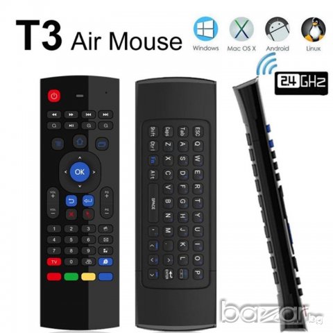 Безжична клавиатура, въздушна мишка и дистанционно 3 в 1 за SMART телевизор или ANDROID TV BOX, снимка 1 - Дистанционни - 21151484