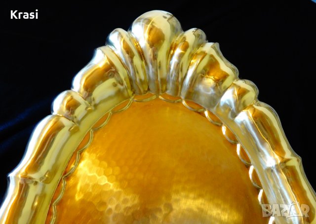 Бронзово плато,поднос,маркирано. , снимка 2 - Антикварни и старинни предмети - 24815281