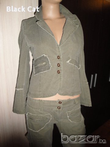 Зелен дамски костюм – панталон / панталони + дамско сако, блейзър, яке, комплект, сет, лот, снимка 17 - Костюми - 17883542