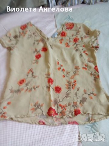 Копринена дамска блуза, снимка 1 - Блузи с дълъг ръкав и пуловери - 25855279