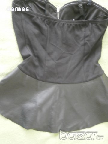  Елегантно бюстие от изкуствена кожа и ликра T A L L Y W E I J L, ново, размер М, снимка 5 - Корсети, бюстиета, топове - 9925136