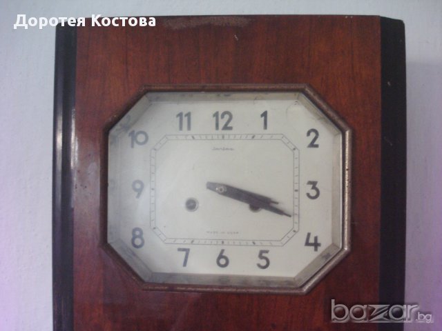 Стар стенен часовник - работещ, снимка 2 - Антикварни и старинни предмети - 10804109
