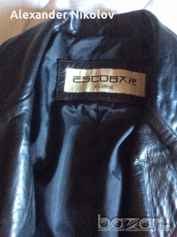  Мъжко кожено яке (дълго) , снимка 3 - Якета - 19190841