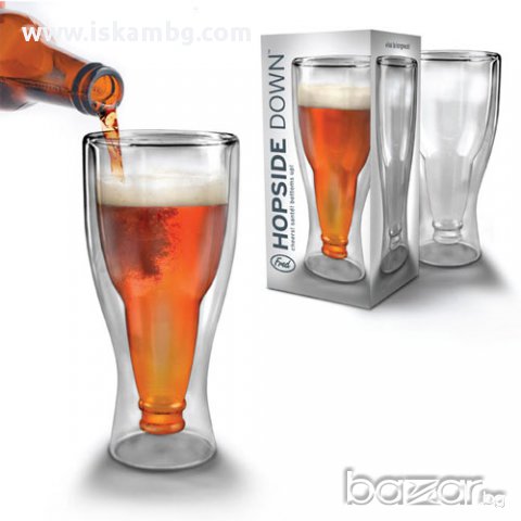 Чаша обърната бирена бутилка - код 1121, снимка 7 - Чаши - 13297995