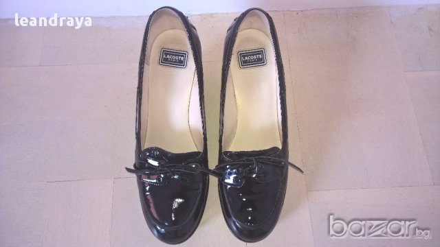 Lacoste дамски лачени обувки № 38.5-39 , снимка 3 - Дамски ежедневни обувки - 17785146
