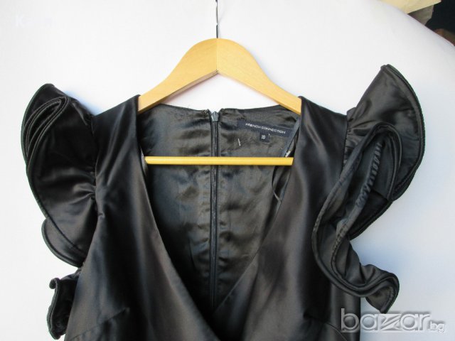 Рокля FRENCH CONNECTION тъмно синьо сатен официална абитуриентски бал, снимка 3 - Рокли - 17078535