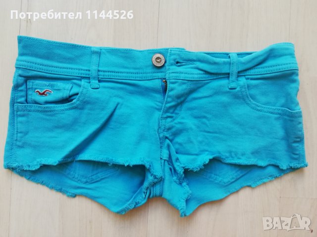 Къси сини панталонки Hollster XS/S, снимка 1 - Къси панталони и бермуди - 26093432