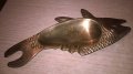риба-пепелник-мед/месинг-20х9см-внос швеицария, снимка 6