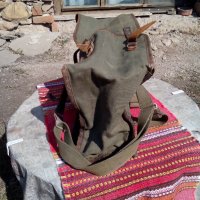 Стара брезентова чанта, снимка 4 - Антикварни и старинни предмети - 22998251