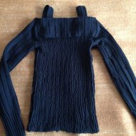 Черна дамска блуза "Силует", снимка 1 - Блузи с дълъг ръкав и пуловери - 9542740