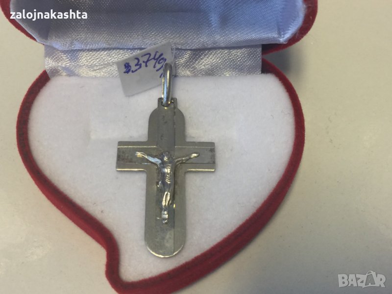 Сребърен кръст с разпятие-3,15гр/925, снимка 1