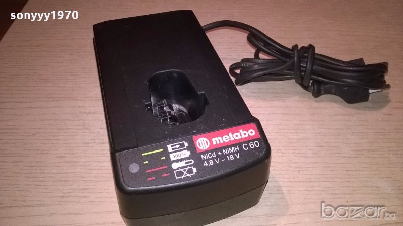metabo c60 4.8-18v battery charger-внос швеицария, снимка 1