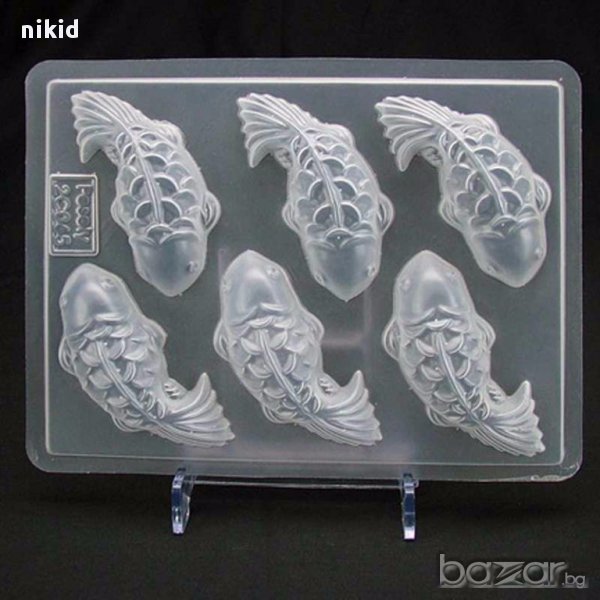 пластмасова готварска форма поликарбонат 6 риби риба ШАРАН желе за вашата маса идея украса, снимка 1