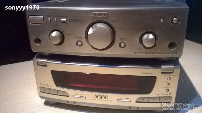 akai amplifier+deck2/revers/dolby-внос швеицария, снимка 1