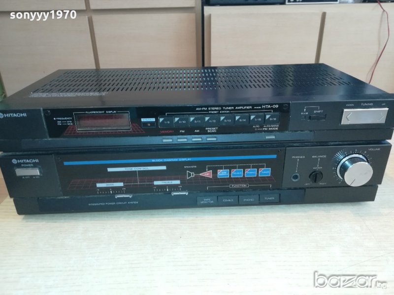 hitachi hta-09 stereo receiver-made in japan-внос франция, снимка 1