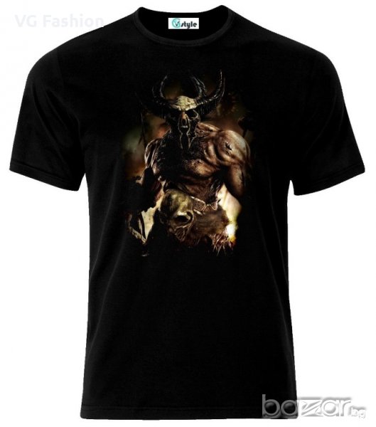 Мъжка тениска Gothic Devil Demon Skull Tattoo, снимка 1