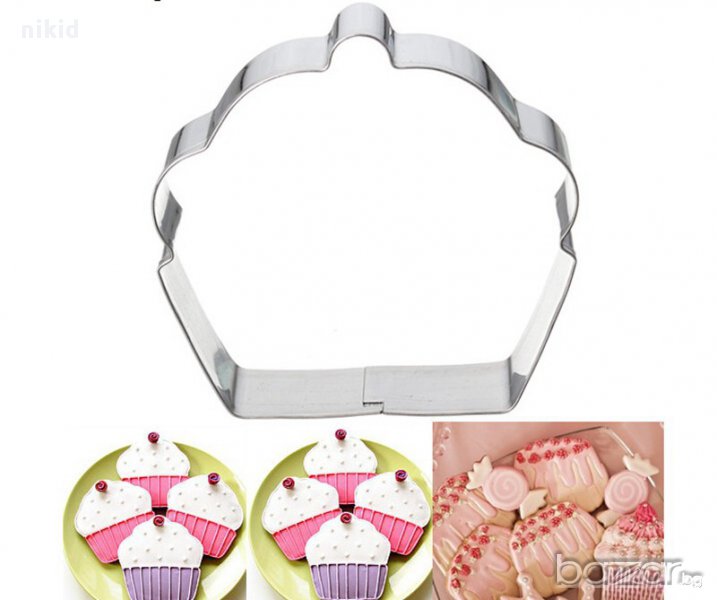 метална форма резец мъфин кекс кексче украса молд бисквитки фондан, снимка 1