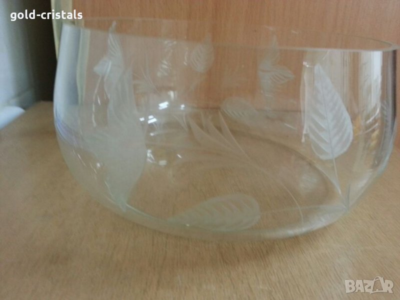 кристална гравирана купа, снимка 1