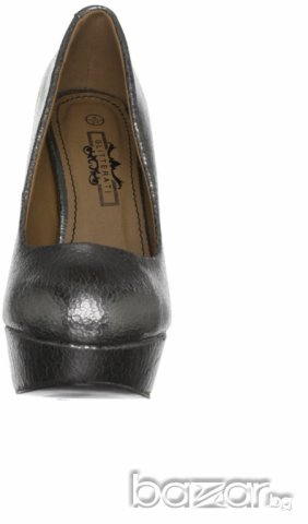 Glitteratti официални сребърни дамски обувки на висок ток и платформа , снимка 3 - Дамски обувки на ток - 7783255