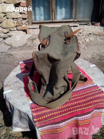 Стара брезентова чанта, снимка 4 - Антикварни и старинни предмети - 22998251