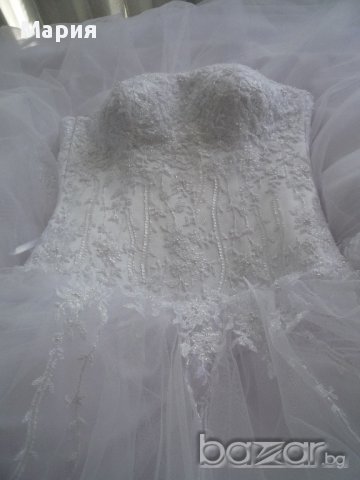 Булченска рокля, бяла, корсет в дантела, снимка 2 - Сватбени рокли - 11262175