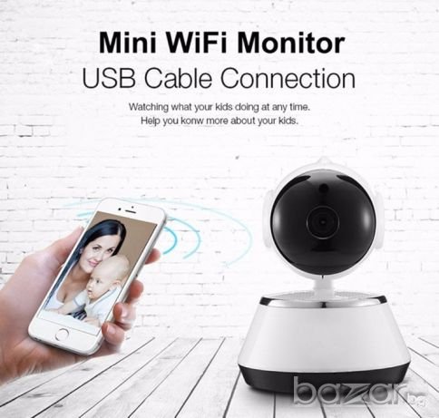  Безжична охранителна IP камера / бебефон Mini WiFi 720P , снимка 8 - IP камери - 20217981