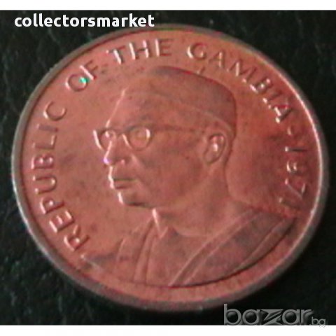 1 бутут 1971, Гамбия, снимка 2 - Нумизматика и бонистика - 12023786