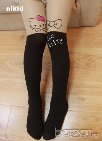 Детски черен чорапогащник Коте Кити Хелоу hello kitty , снимка 2 - Други - 15830656
