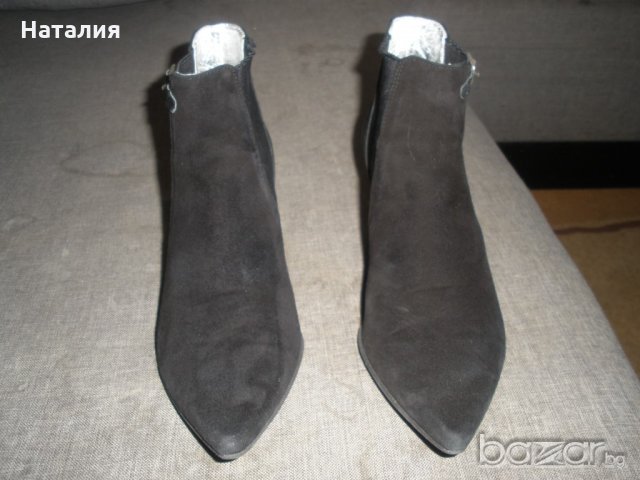 Дамски боти от ест.кожа, велур, р.37.