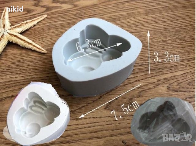  Свит заек дълбок силиконов молд форма декорация торта фондан шоколад гипс сапун