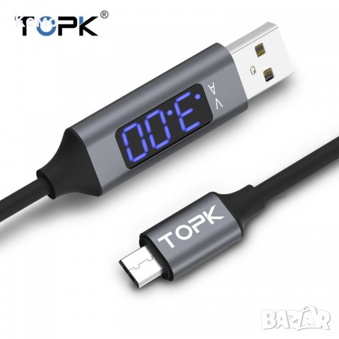USB Кабел за зареждане с индикатор за ток и напрежение в USB кабели в гр.  Шумен - ID23652424 — Bazar.bg